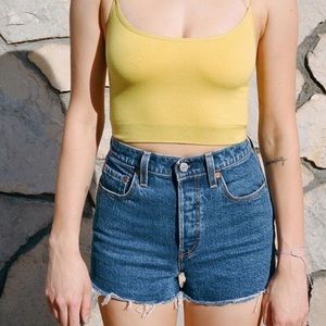 Levi Ribcage Denim (Dark Wash) Shorts